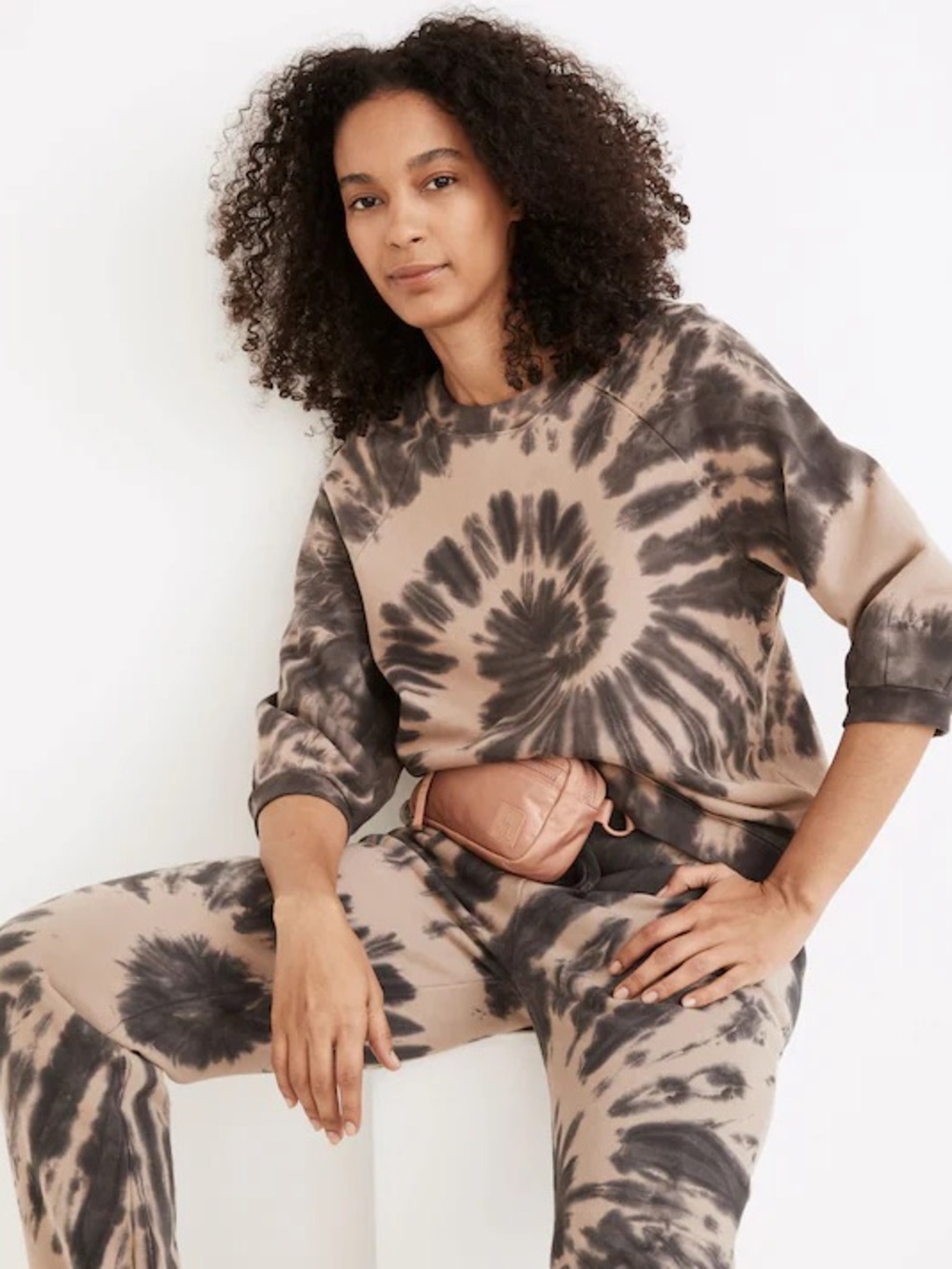 Madewell (Re)sourced Cotton Cloudberry Sweatshirt in Swirl Tie-Dye